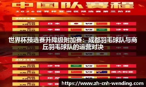 世界杯预选赛升降级附加赛:成都羽毛球队与商丘羽毛球队的运营对决