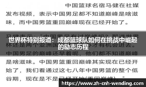 世界杯特别报道：成都篮球队如何在挑战中崛起的励志历程